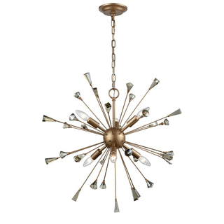 Sprigny 25'' Wide 6-Light Chandeliers - Matte Gold