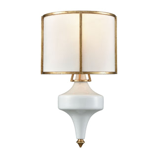 Ceramique 15'' High 1-Light Sconce - Antique Gold Leaf