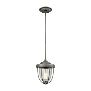 Sturgis 7'' Wide 1-Light Mini Pendant - Weathered Zinc