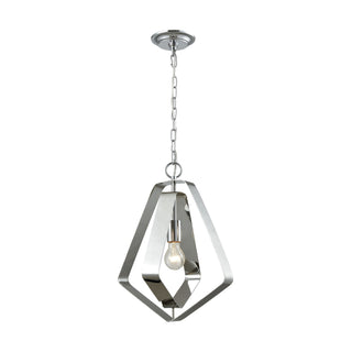 Anguluxe 14'' Wide 1-Light Pendant - Polished Chrome