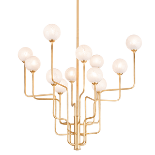 Onyx Chandelier VINTAGE GOLD LEAF