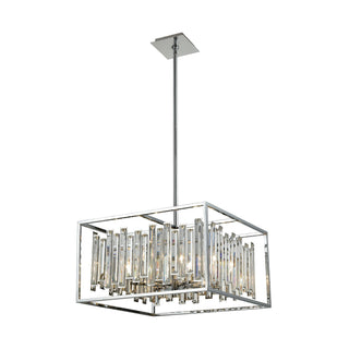 Rivona 6-Light Chandeliers in Polished Chrome with Clear Crystal