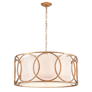 Ringlets 28'' Wide 6-Light Chandeliers - Matte Gold