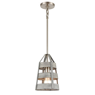 Brigantine 7'' Wide 1-Light Mini Pendant - Weathered Driftwood