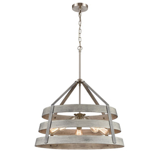 Brigantine 24'' Wide 5-Light Chandeliers - Weathered Driftwood