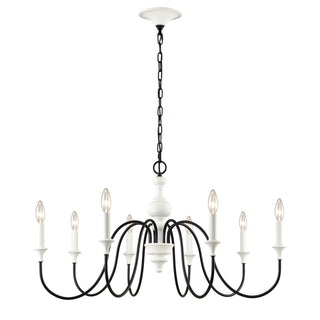 Val de Loire 36'' Wide 8-Light Chandeliers - White