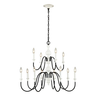 Val de Loire 36'' Wide 12-Light Chandeliers - White