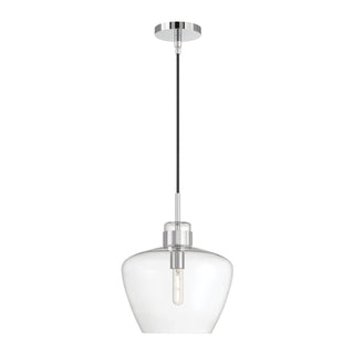 Aurora 1-Light Glass Pendant - Chrome