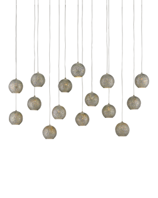 Giro 15-Light Linear Multi-Drop Pendant