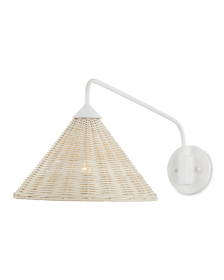 Basket White Swing-Arm Wall Sconce