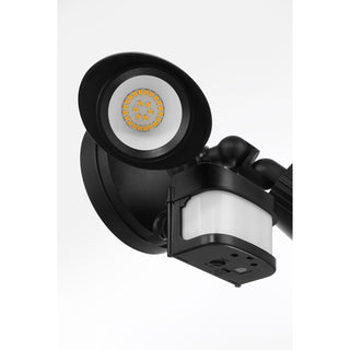 LED Motion Sensored Double Flood Light in Black