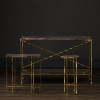 Flying Gold Marble Drinks Table