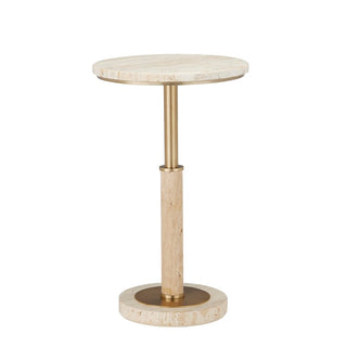 Miles Travertine Accent Table