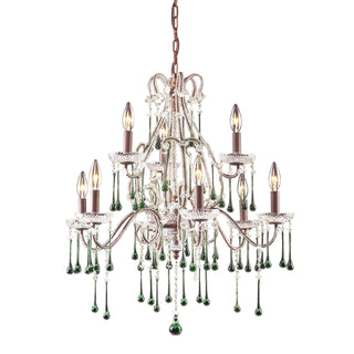 Opulence 25'' Wide 9-Light Chandeliers - Rust