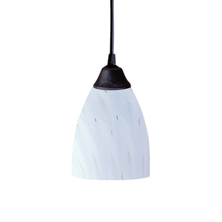 Classico 5'' Wide 1-Light Pendant - Dark Rust with Simple White Glass (LED)