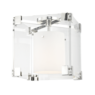 Achilles Semi Flush Polished Nickel