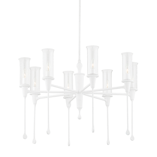 Chisel Chandelier White Plaster