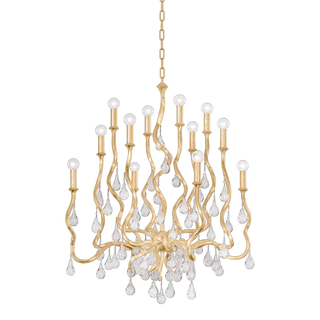 Aveline Chandelier Gold Leaf