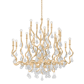 Aveline Chandelier Gold Leaf