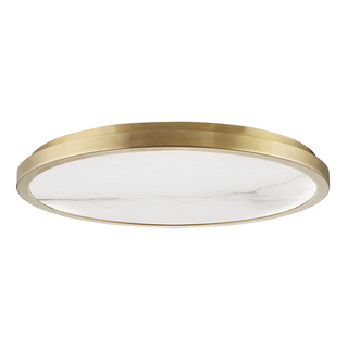 Woodhaven Flush Mount Aged Brass