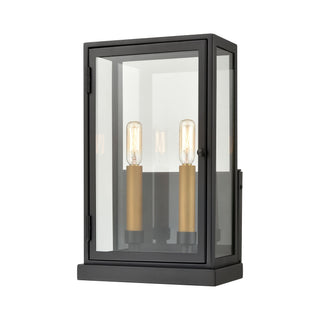 Foundation 15'' High 2-Light Outdoor Sconce - Matte Black