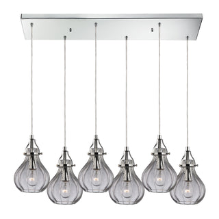 Danica 30'' Wide 6-Light Pendant - Polished Chrome