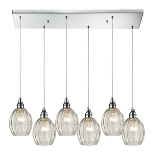 Danica 30'' Wide 6-Light Pendant - Polished Chrome