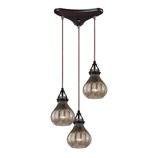 Danica 10'' Wide 3-Light Pendant - Oil Rubbed Bronze