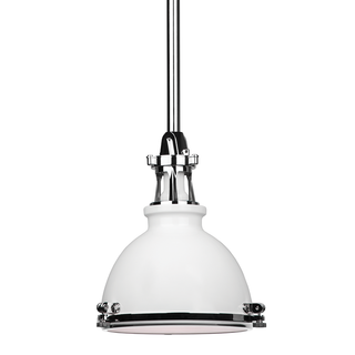 Massena Pendant White/polished Nickel Combo