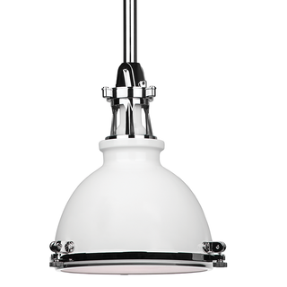 Massena Pendant White/polished Nickel Combo