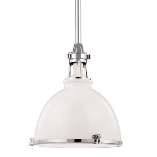 Massena Pendant White/polished Nickel Combo