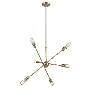 Delphine 28'' Wide 6-Light Chandeliers - Satin Brass