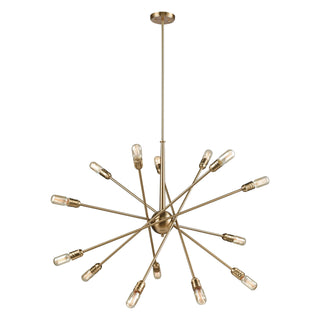 Delphine 38'' Wide 14-Light Chandeliers - Satin Brass