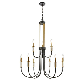 Glendon 31'' Wide 9-Light Chandeliers - Matte Black