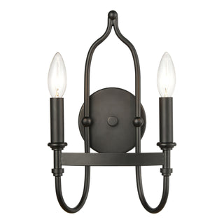 Wickshire 14'' High 2-Light Sconce - Matte Black