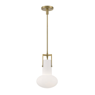 Izel 1-Light Glass Pendant - Antique Brass