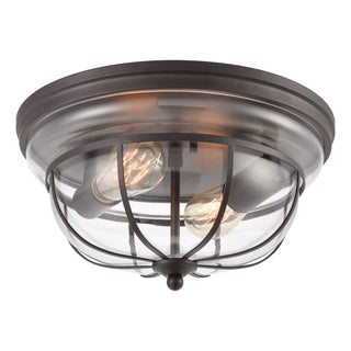 Manhattan Boutique 13'' Wide 2-Light Flush Mount - Oil Rubbed Bronze