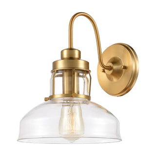 Manhattan Boutique 12'' High 1-Light Sconce - Brushed Brass