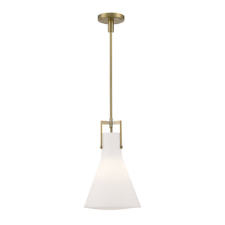 Izel 1-Light Glass Pendant - Antique Brass