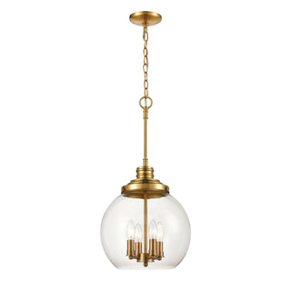 Chandra 13'' Wide 4-Light Pendant - Burnished Brass