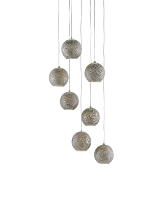 Giro 7-Light Round Multi-Drop Pendant