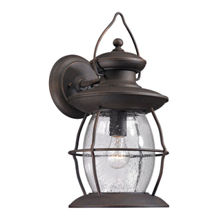 Village Lantern 17'' High 1-Light Outdoor Sconce - Weathered Charcoal