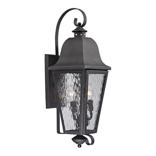 Forged Brookridge 30'' High 3-Light Outdoor Sconce - Charcoal