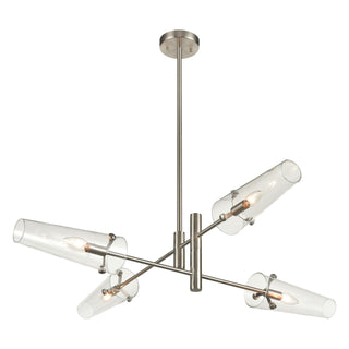 Valante 49'' Wide 4-Light Chandeliers - Satin Nickel