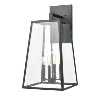 Meditterano 27'' High 4-Light Outdoor Sconce - Matte Black