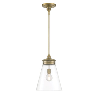 Emma 1-Light Glass Pendant - Polished Nickel