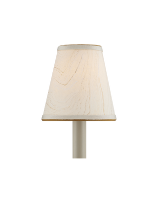 Marble Cream Paper Tapered Chandelier Shade