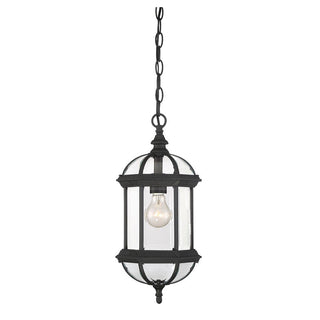 Kensington 1-Light Outdoor Hanging Lantern in Textured Black Textured Black