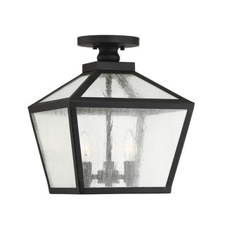 Woodstock 3-Light Outdoor Ceiling Light in Black Black