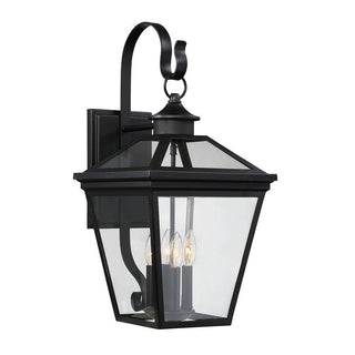 Ellijay 4-Light Outdoor Wall Lantern in Black Black